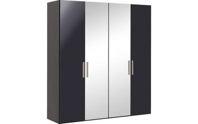 Goossens Kledingkast Easy Storage Ddk, Kledingkast 203 cm breed, 220 cm hoog, 2x draaideur en 2x spiegel draaideur midden Goossens Kledingkast Easy Storage Ddk, Kledingkast 203 cm breed, 220 cm hoog, 2x draaideur en 2x spiegel draaideur midden