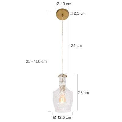 Steinhauer Klassieke hanglampGrazioglass Ø 12,5cm - 3494ME