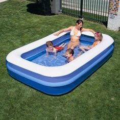 Bestway opblaasbaar zwembad 262x175x51 cm blauw/wit - thumbnail