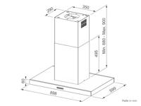 Franke TALE 905 I XS/2 Schouwkap Grijs - thumbnail