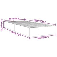 Bedframe zonder matras 90x190 cm fluweel zwart - thumbnail