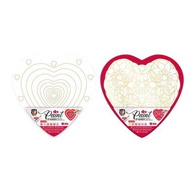 Creative Craft Group Schilderen op nummer hart, 9dlg.