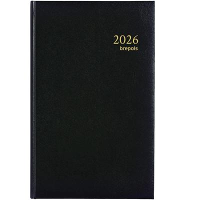 Agenda 2026 Brepols Brefix Lima 1dag/1pagina zwart