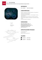 Gaskookplaat Teka 10205083 60 cm 59 cm 7500 W - thumbnail