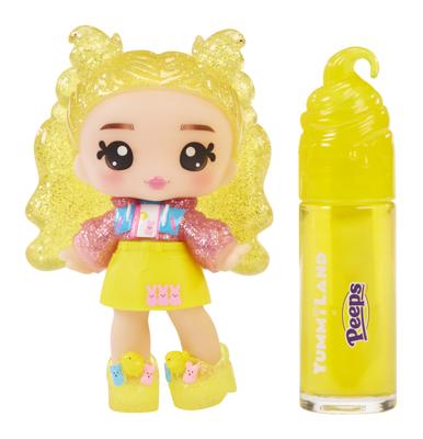 MGA Entertainment Yummiland pop - easter goldie peeps geel met lippgloss set