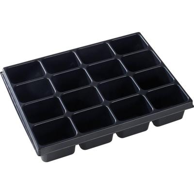 L-BOXX Verdeler voor kleine delen | B349xD265xH63 m polystyreen | met 16 bakken | zwart | 1 stuk - 1000010136 1000010136
