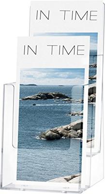 Helit H2351502 Folderhouder Glas (helder) 1/3 DIN A4 staand Aantal vakken 2 1 stuk(s) (b x h x d) 116 x 256 x 138 mm