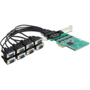 Delock 89336 PCI Express x1-kaart naar 8 x seriële RS-232 hoge snelheid 921K
