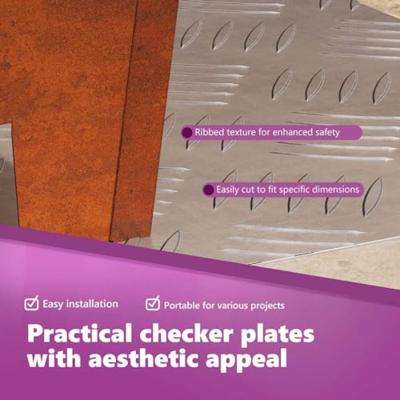 VidaXL Trap tread vierkant 2 pcs zilver 40 x 40 cm aluminium