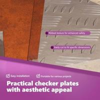 VidaXL Trap tread vierkant 2 pcs zilver 40 x 40 cm aluminium - thumbnail