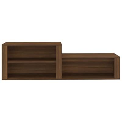 VidaXL Schoenenkast 150x35x45 cm bewerkt hout bruin eikenkleur VidaXL Schoenenkast 150x35x45 cm bewerkt hout bruin eikenkleur