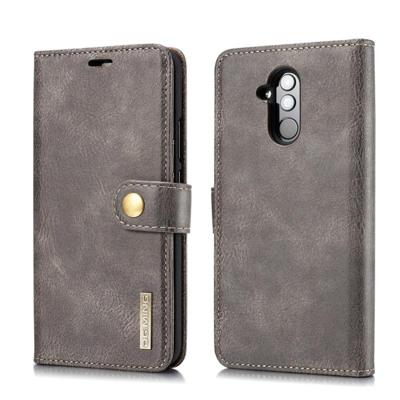 Dg. MING Crazy Horse textuur Flip afneembare magnetische lederen case voor Huawei mate 20 Lite/Maimang 7 met houder & kaartsleuven & portemonnee (gri