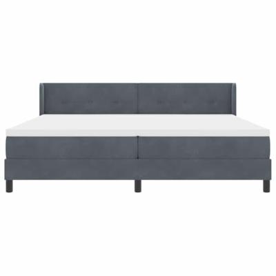 Boxspringbed met Matras Zwart 100x200 cm Fluweel Donkergrijs