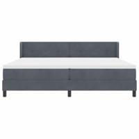 Boxspringbed met Matras Zwart 100x200 cm Fluweel Donkergrijs - thumbnail