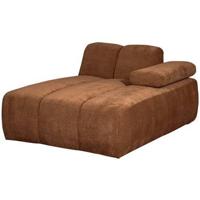 WOOOD Mojo chaise longue bank arm rechts ribstof Roestbruin - thumbnail