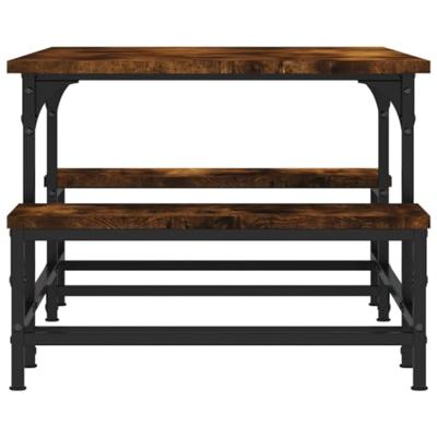 Salontafel 100x50,5x40 cm bewerkt hout gerookt eikenkleurig Salontafel 100x50,5x40 cm bewerkt hout gerookt eikenkleurig