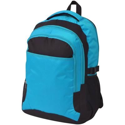 VidaXL Rugzak voor school 40 l zwart en blauw VidaXL Rugzak voor school 40 l zwart en blauw