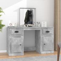 Kaptafel met spiegel 130x50x132,5 cm betongrijs - thumbnail