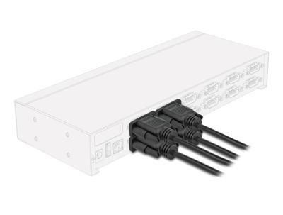 Delock Aansluitkabel Serieel [1x D-sub bus 9-polig - 1x D-sub bus 9-polig] 5 m Zwart