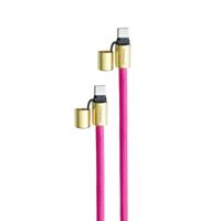 Intenso 7991004 USB-C-kabel USB 2.0 USB-C stekker, USB-C stekker 1.65 m Neon-pink Telefoonkoord - thumbnail