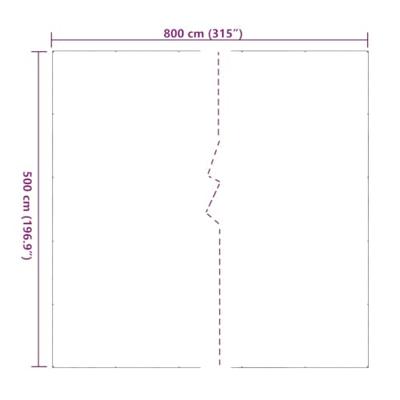 VidaXL Doorzichtig zeildoek met zeilringen 5x8 m pvc VidaXL Doorzichtig zeildoek met zeilringen 5x8 m pvc