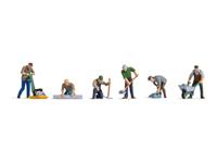 NOCH 36112 N Wegwerkers figuren Geverfd, Staand - thumbnail