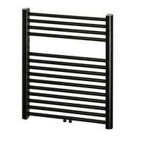 Designradiator Haceka Gobi Adoria 59x69 cm Zwart 6-Punts Aansluiting (368 Watt) - thumbnail