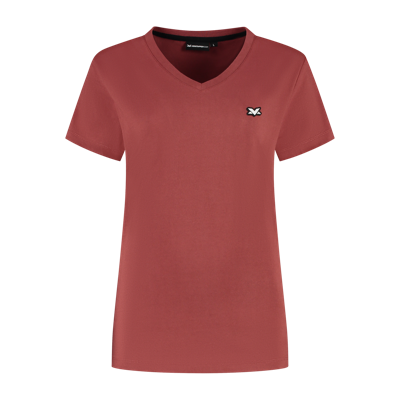 Dames - MV T-shirt - Burgundy - Essentials - Max Verstappen Dames - MV T-shirt - Burgundy - Essentials - Max Verstappen