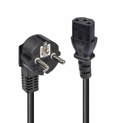 Lindy 30336 3m CEE7/7 Schuko C13 coupler Zwart electriciteitssnoer