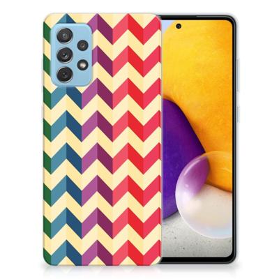 Samsung Galaxy A72 | TPU bumper | Zigzag Multi Color