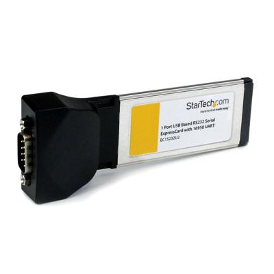 .com 1-poort ExpressCard naar RS232 DB9 Seriële Adapter met 16950 UART - USB - Seriële adapter - ExpressCard - RS-232 .com 1-poort ExpressCard naar RS232 DB9 Seriële Adapter met 16950 UART - USB - Seriële adapter - ExpressCard - RS-232