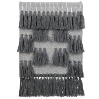 Beliani - JIWA - Wandhanger - Grijs - Katoen - thumbnail