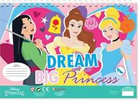 Disney prinses kleurplaten met stencil en stickervel - thumbnail
