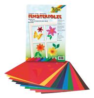 Zelfklevende raamfolie, 10 vellen 23 x 33 cm FOLIA meerkleurig - thumbnail
