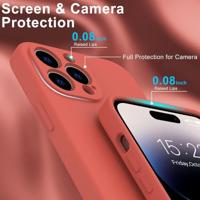 Lunso - iPhone 15 Pro - Hoesje Flexibel silicone Backcover - Rood - thumbnail