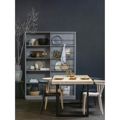 WOOOD Eettafel 'Tablo' Mangohout Visgraat, met U-poot, 180 x 90cm WOOOD Eettafel 'Tablo' Mangohout Visgraat, met U-poot, 180 x 90cm
