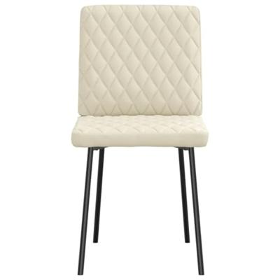 Eetkamerstoelen 2 st kunstleer crmekleurig Eetkamerstoelen 2 st kunstleer crmekleurig