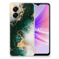 TPU Siliconen Hoesje voor OPPO A77 | A57 5G Marmer Groen - thumbnail