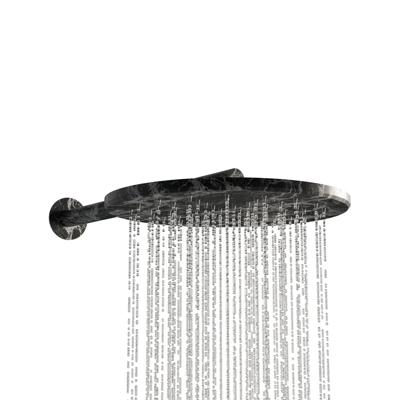 Salenzi Regendouchekop Marble 25 cm Black Marble Salenzi Regendouchekop Marble 25 cm Black Marble
