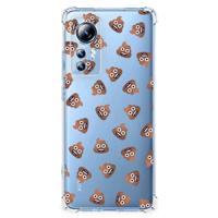 Doorzichtige Silicone Hoesje voor Xiaomi 12 Lite Poep Emojis - thumbnail