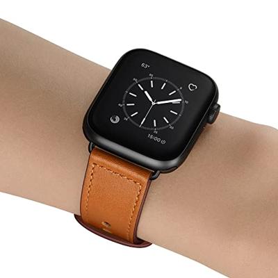 Leren bandje dubbele lus - Bruin - Geschikt voor Apple Watch 44mm / 45mm / 46mm / 49mm Leren bandje dubbele lus - Bruin - Geschikt voor Apple Watch 44mm / 45mm / 46mm / 49mm