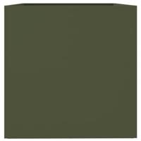 Plantenbak 62x47x46 cm staal olijfgroen - thumbnail