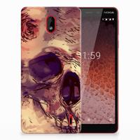 Silicone Back Case Nokia 1 Plus Skullhead - thumbnail