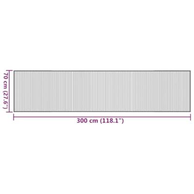 VidaXL Vloerkleed rechthoekig 70x300 cm bamboe grijs VidaXL Vloerkleed rechthoekig 70x300 cm bamboe grijs