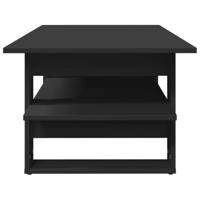 Salontafel 102x50x45 cm bewerkt hout zwart - thumbnail