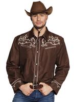 Cowboy blouse Country bruin - thumbnail