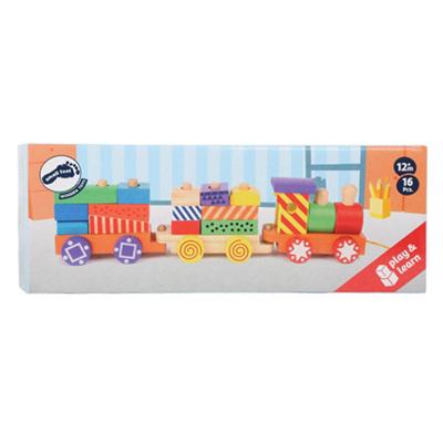 Small Foot houten stapelblokken trein, 16dlg.
