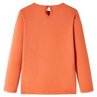 Kindershirt met lange mouwen berenprint 140 oranjebruin - thumbnail