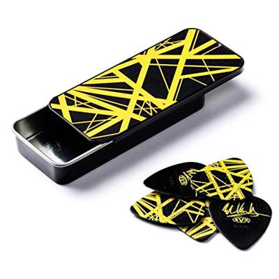 Dunlop EVHPT04 EVH Pick Tin Yellow Stripes (6 stuks, 0,60 mm) Dunlop EVHPT04 EVH Pick Tin Yellow Stripes (6 stuks, 0,60 mm)