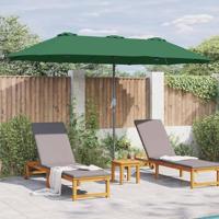 Tuinparasol Groen 380 x 196 x 235 cm Poedergecoat staal - thumbnail